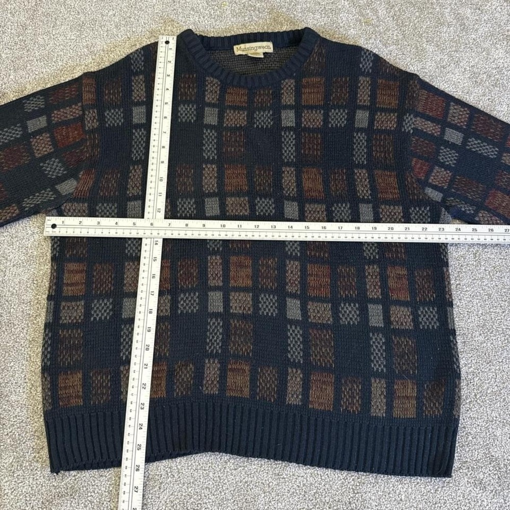 Munsingwear Knit Sweater Large Classic Vintage Penguin Logo Pullover - Picture 5 of 7